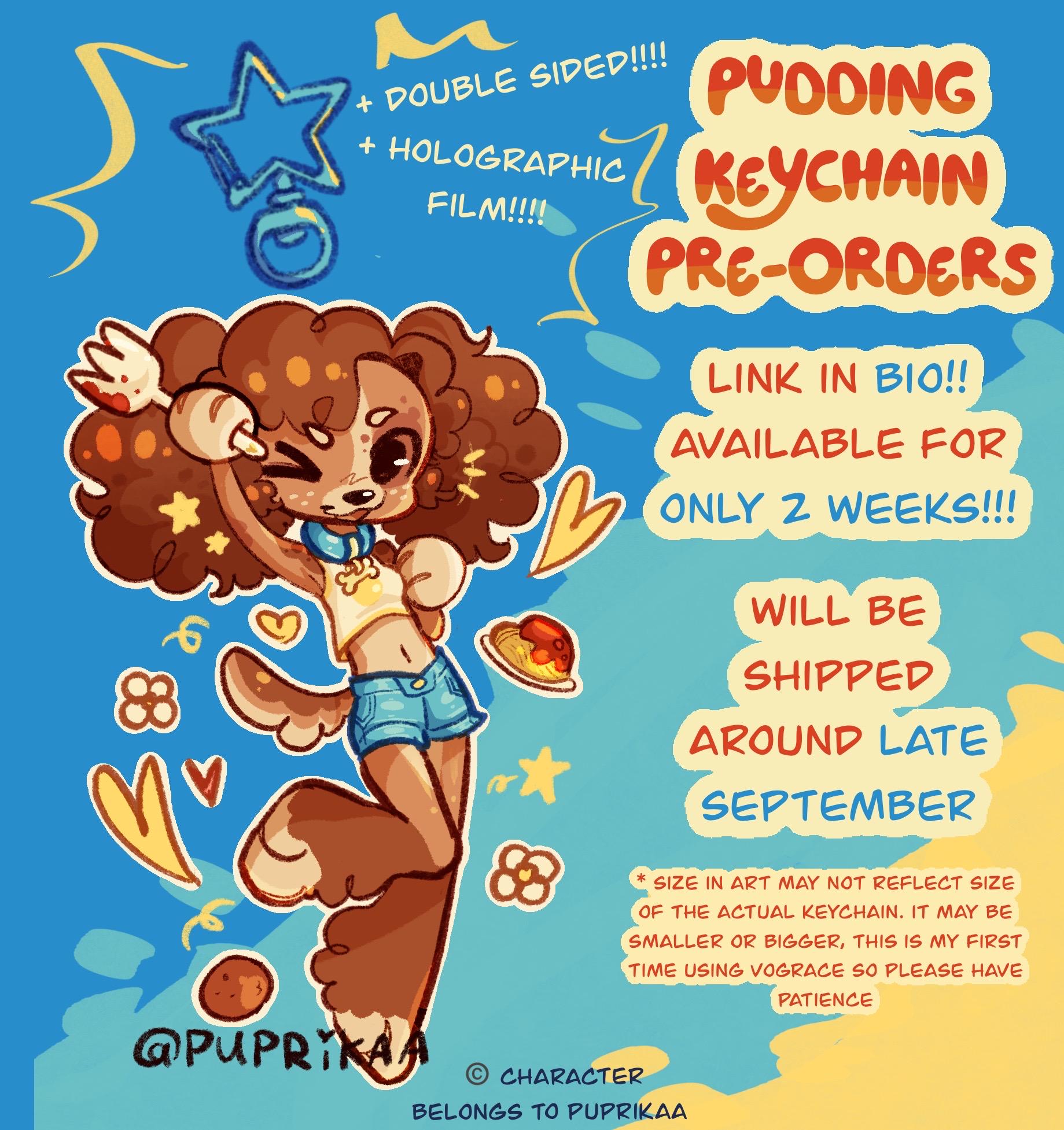 PRE-ORDER ONLY Pudding 3 Keychain by Puprikaa Kawaii Furry Keychain - Etsy