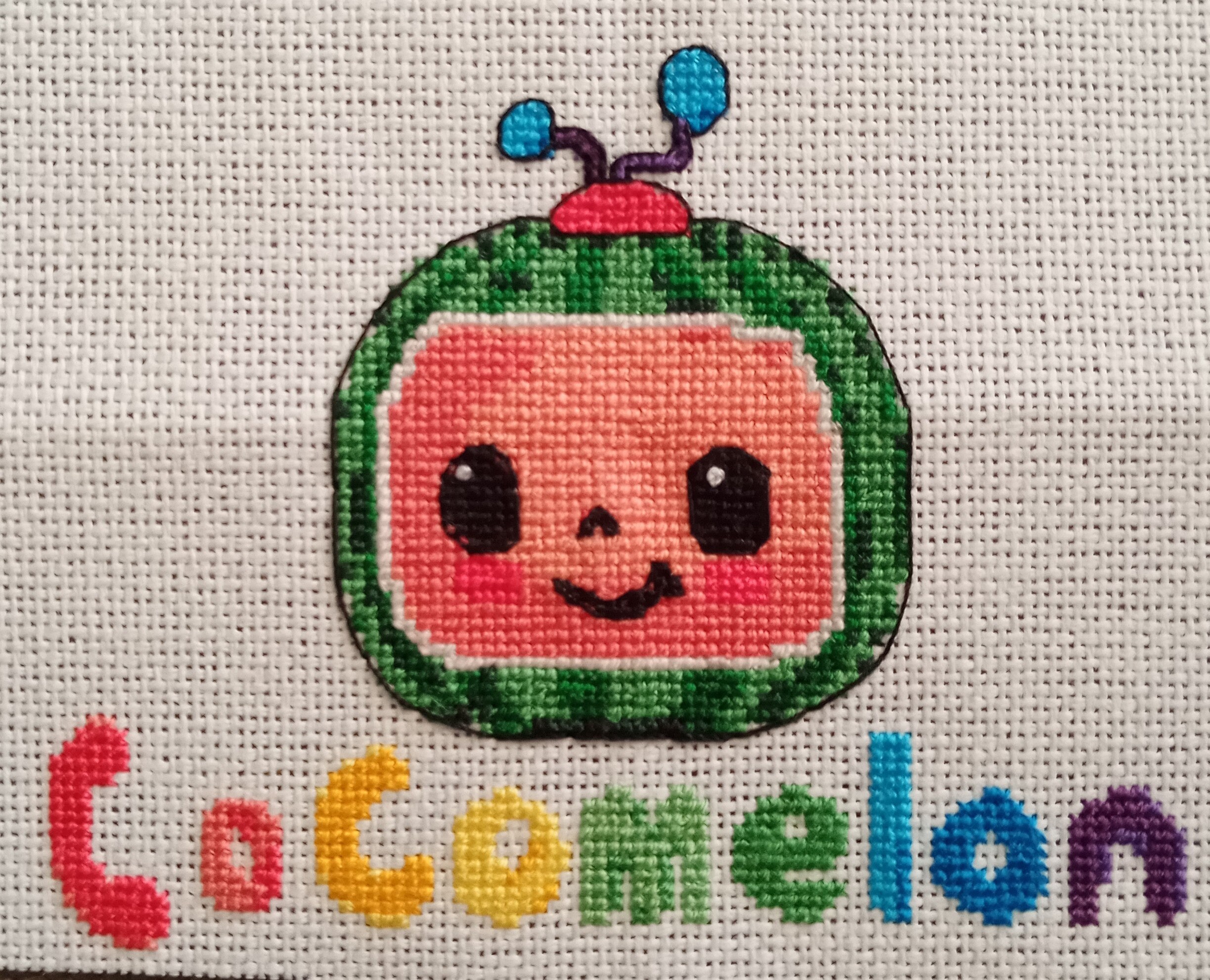 Cocomelon Cross Stitch Pattern & Free Bubble Alphabet - Etsy