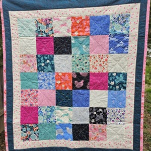 Handmade Quilt, Ruby Star Society Quilt, Backyard, Starry, Throw Quilt, Patchwork Quilt, Crib Quilt, Toddler Quilt, Handmade Gift for Girls