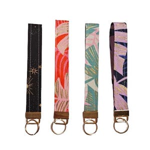 Ruby Star Society Fabric Keychain Wristlet: Handmade Key Fob