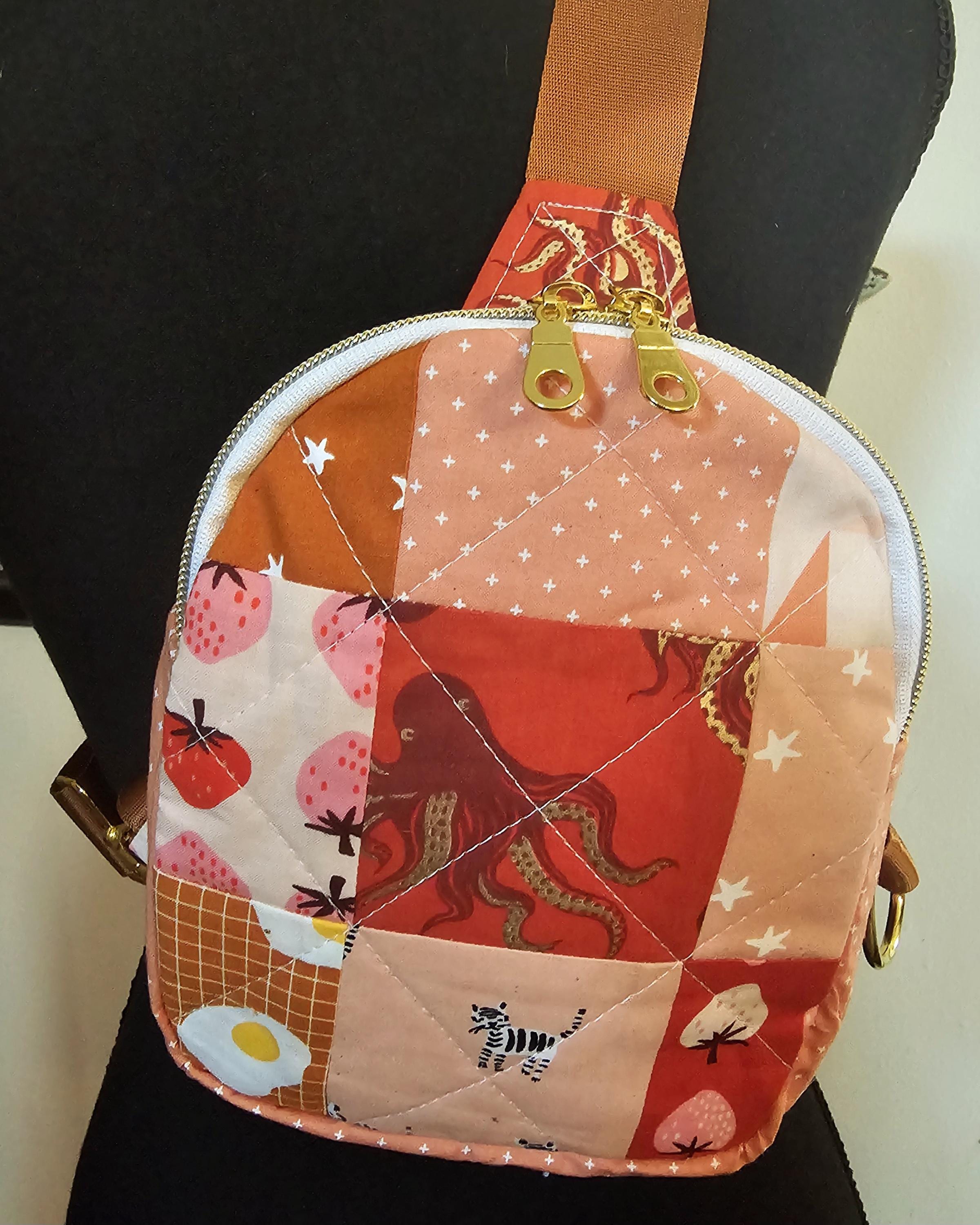 Patchwork Mini Sling Backpack: Ruby Star Society Crossbody 