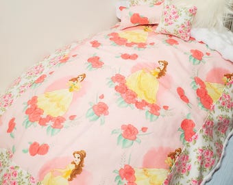 Handmade 18 Inch Doll Bedding Set: Shabby Chic Quilt & Pillows