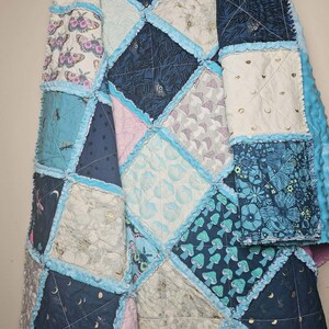 Personalized Handmade Mushroom Owl Rag Quilt: Firefly Baby Crib Blanket Ruby Star Society