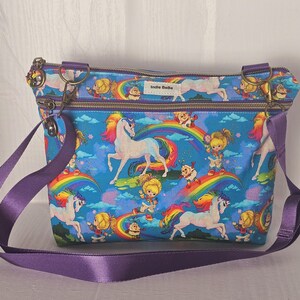 Crossbody Purse, Vintage RainbowBrite, Gift for Girls, Christmas Gift, Rainbow Brite Gift, 1980s Gift, Rainbow Brite Crossbody