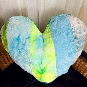 Patchwork Heart Pillow: Luxe Minky Plushy, Boho Valentine Gift