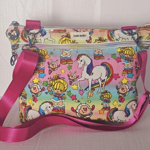 Crossbody Purse, Vintage RainbowBrite, Gift for Girls, Christmas Gift, Rainbow Brite Gift, 1980s Gift, Rainbow Brite Crossbody