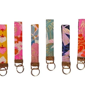 Ruby Star Society Fabric Keychain Wristlet: Handmade Key Fob