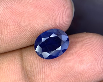 Flawless Natural Blue Sapphire/ 3.21 Carat/ Oval Shape/ Heated Stone/ Madagascar Sapphire/ Faceted Stone/ For Jewellery/ Precious Stone