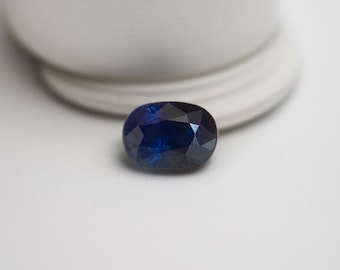 Natural Madagascar Sapphire – 1.46 Carat Cushion Cut Deep Blue Gemstone