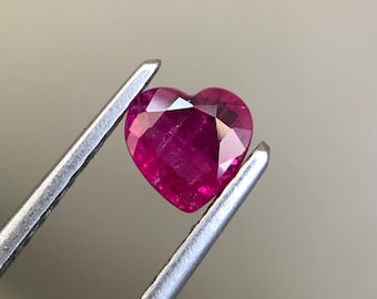 Herz Afrikanischer Rubin Herzform: Edelstein, Juli Geburtsstein (5 x 5 MM)