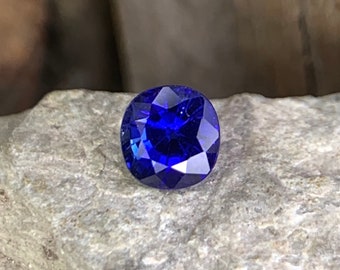 Natural Blue Sapphire: Madagascar Cushion Cut Heated Gemstone