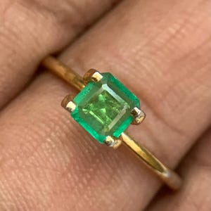 Natural Zambian Emerald Square Cut – Genuine Green Gemstone for Jewelry