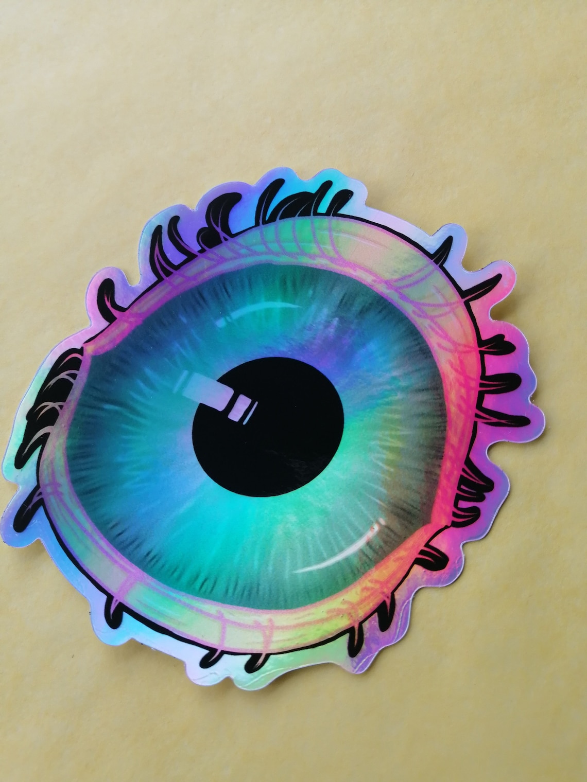 Holographic eyes wide open sticker Etsy