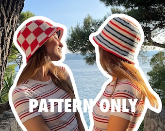 Double the fun hat, reversible bucket hat / sun hat crochet pattern by Crocheigh