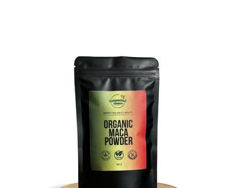 Organic Maca Root Powder – Natural Energy, Hormone & Libido Support, Vegan Superfood Supplement, Adaptogen Herb