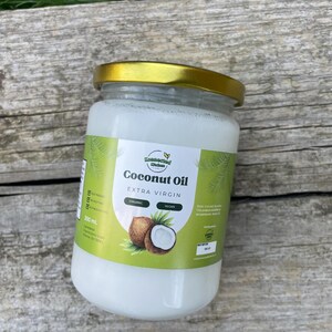 Cold pressed Extra Virgin Coconut Oil Healthy Cooking Oil Skin Care Hair Treatment Oil Pulling image 3
