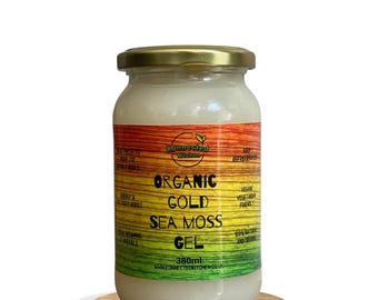 Natural Sea Moss Gel Organic Superfood Vegan Mineral Rich Health Supplement For Immune Support Gold