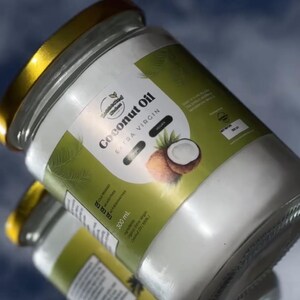 Coconut Oil jar extra virgin oil organic