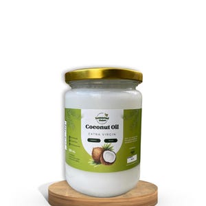 Cold pressed Extra Virgin Coconut Oil Healthy Cooking Oil Skin Care Hair Treatment Oil Pulling image 1