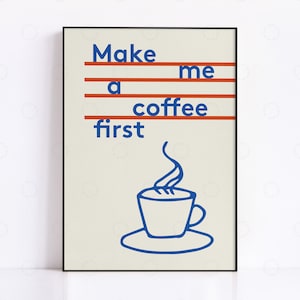 Kaffee-Druck, Kaffee-Poster, Retro-Kaffee-Poster, Espresso-Posterdruck, Kaffee-Bar-Dekor, moderne Küchenkunst, Küchendruck, italienisches Café