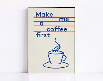 Retro koffieprint: moderne keukenkunst (FSC-gecertificeerd)