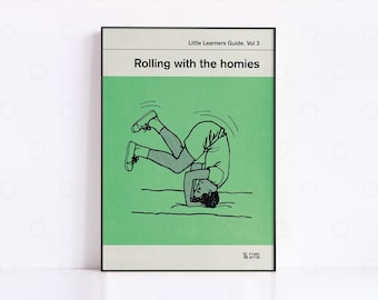 Vol 3. Rolling With The Homies - Poster, Retro Book Cover, Vintage Print, Modern Home Decor, Mid Century Art, Exhibition Poster