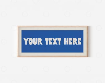 Custom Text Hallway Print – Hallway Wall Art, Above Door Sign, Horizontal Panoramic Typography Poster, Modern Home Decor