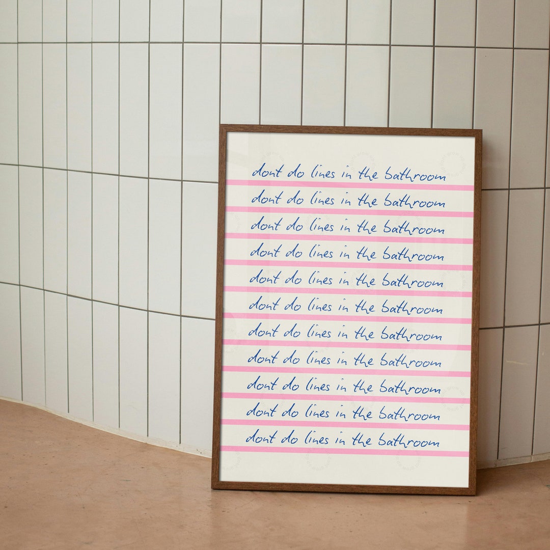 Funny Bathroom Poster: Retro Toilet Wall Art Print - Etsy