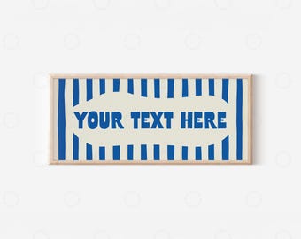 Custom Text Hallway Print – Hallway Wall Art, Above Door Sign, Horizontal Panoramic Typography Poster, Modern Home Decor