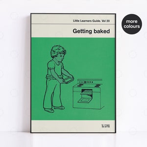 Getting Baked - Retro Poster, Retro Book Cover, Vintage Print, Modern Home Decor, Mid Century Art, Exhibition Poster, Vintage Poster