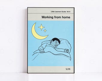 Retro 'Working From Home' Print: Mid-Century Modern Home Decor