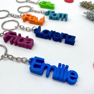 Personalized keychain with name, gift for starting school 2026, 3DKidsDesigns image 3