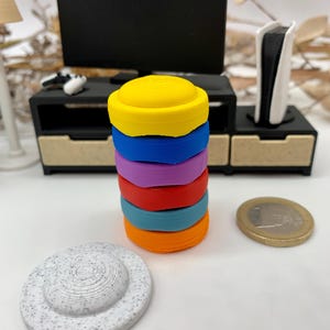 Wichtel, 1:12 Stapelsteine und Balance Board, Puppenhaus, Miniaturartikel, 3DKidsDesigns