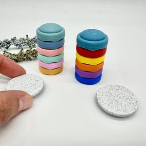 Wichtel, 1:12 Stapelsteine und Balance Board, Puppenhaus, Miniaturartikel, 3DKidsDesigns