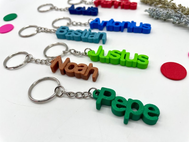 Personalized keychain with name, gift for starting school 2026, 3DKidsDesigns image 4