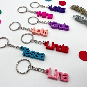Personalized keychain with name, gift for starting school 2026, 3DKidsDesigns image 5