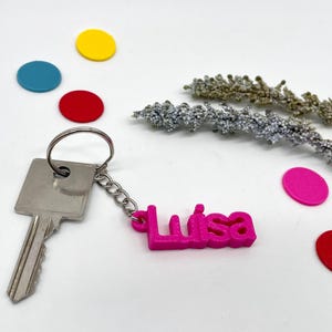 Personalized keychain with name, gift for starting school 2026, 3DKidsDesigns image 8