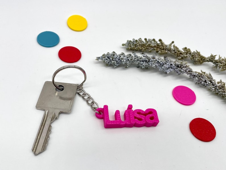 Personalized keychain with name, gift for starting school 2026, 3DKidsDesigns image 8