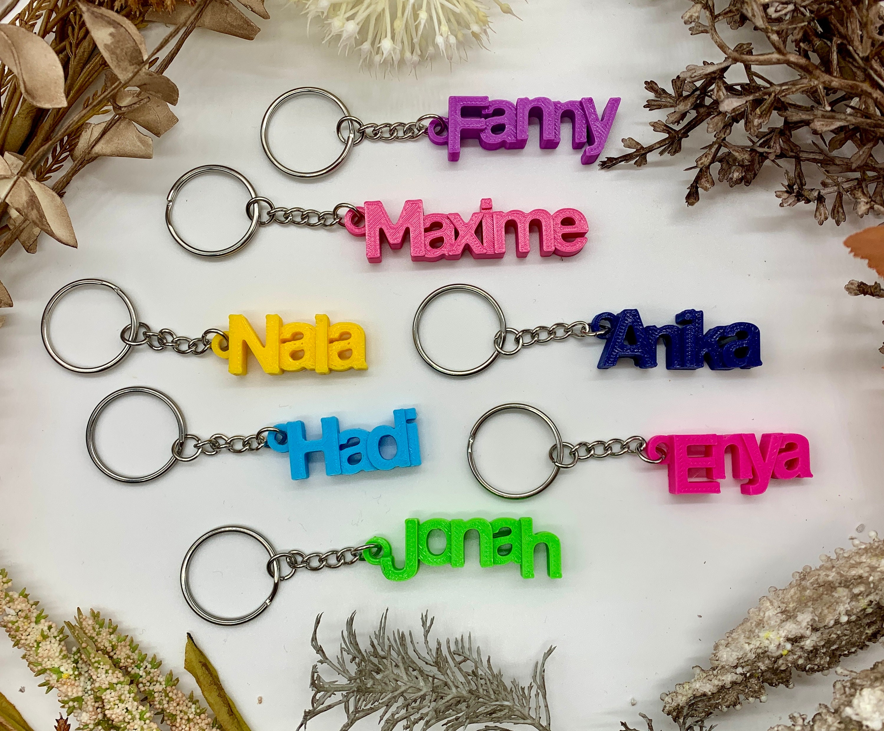 Personalized keychain with name – NordicCraftDesign