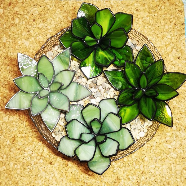 Stained Glass Succulent Etsy