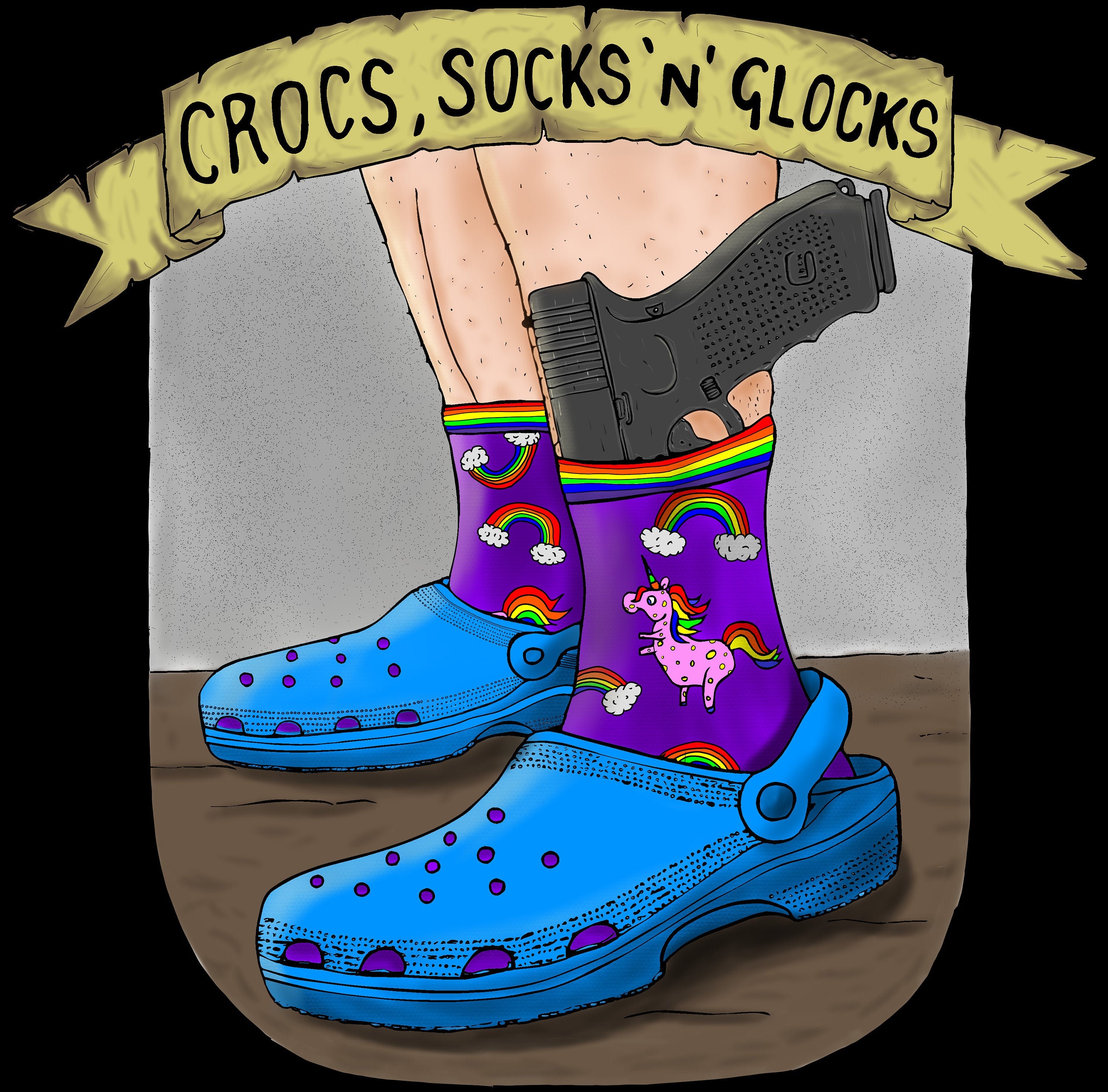 Crocs socks and glocks Etsy