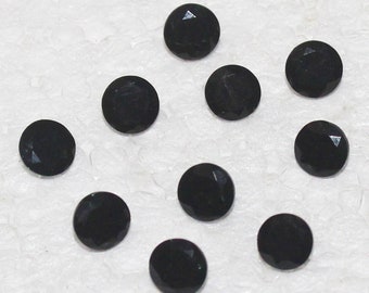 Black Tourmaline Stone Size 6x6 mm Round Faceted Cut & 0.90 ct weight AAA Quality Loose Gemstones For Jewelry Making