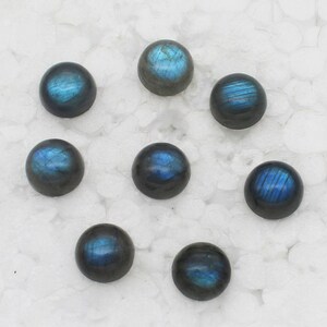 Natural Labradorite Gemstone Size 11x11 mm Round Cabochon & 5.90 ct Weight AAA Quality Loose Gemstones For Jewelry Making