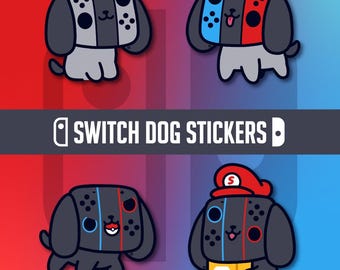 Switch Dog Cute Vinyl Sticker Sheets