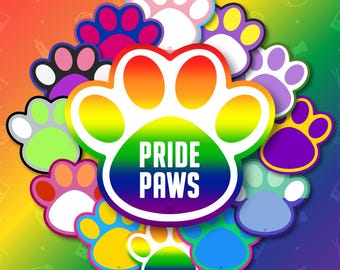 Pride Paws - Cute Expressive Die-Cut Vinyl Stickers