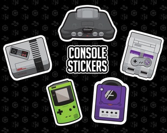 Retro Gaming Console Stickers - Die-cut Vinyl Stickers