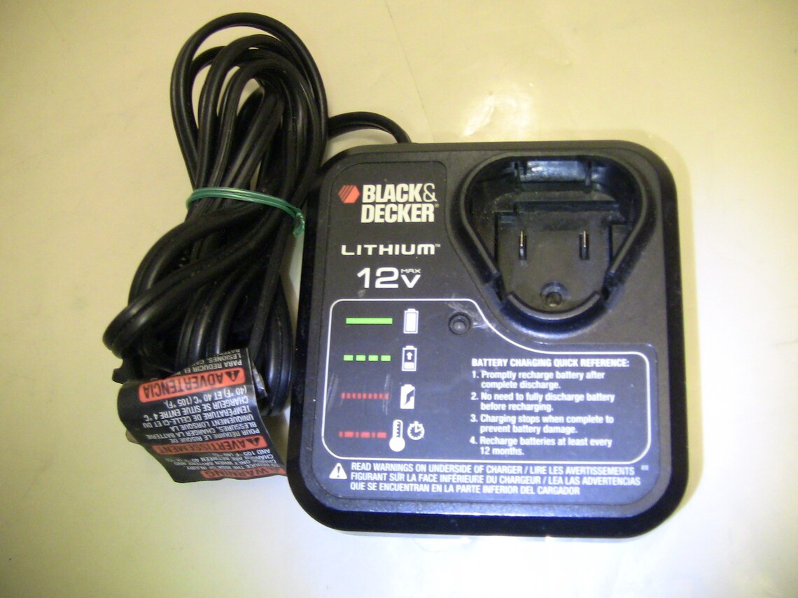 Black & Decker LCS12 12V Lithium Battery Charger for Cordless Etsy
