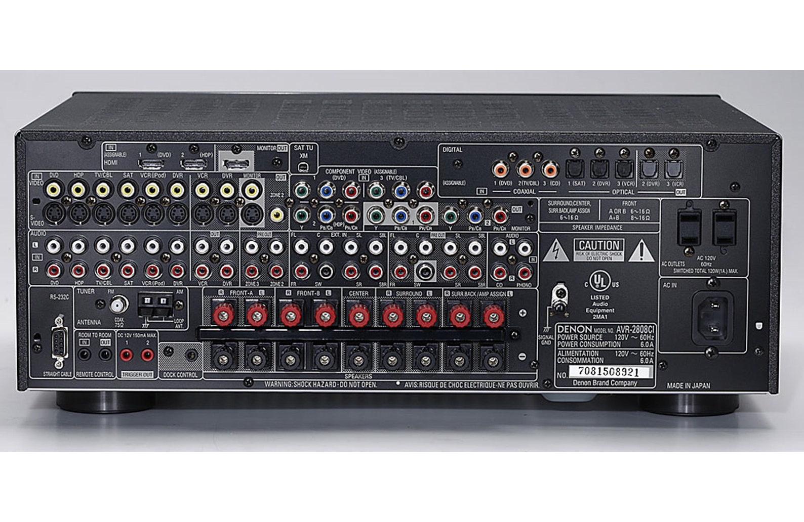 Denon AVR2808CI 7.1 Ch. Surround Sound A/V Receiver 910 Etsy