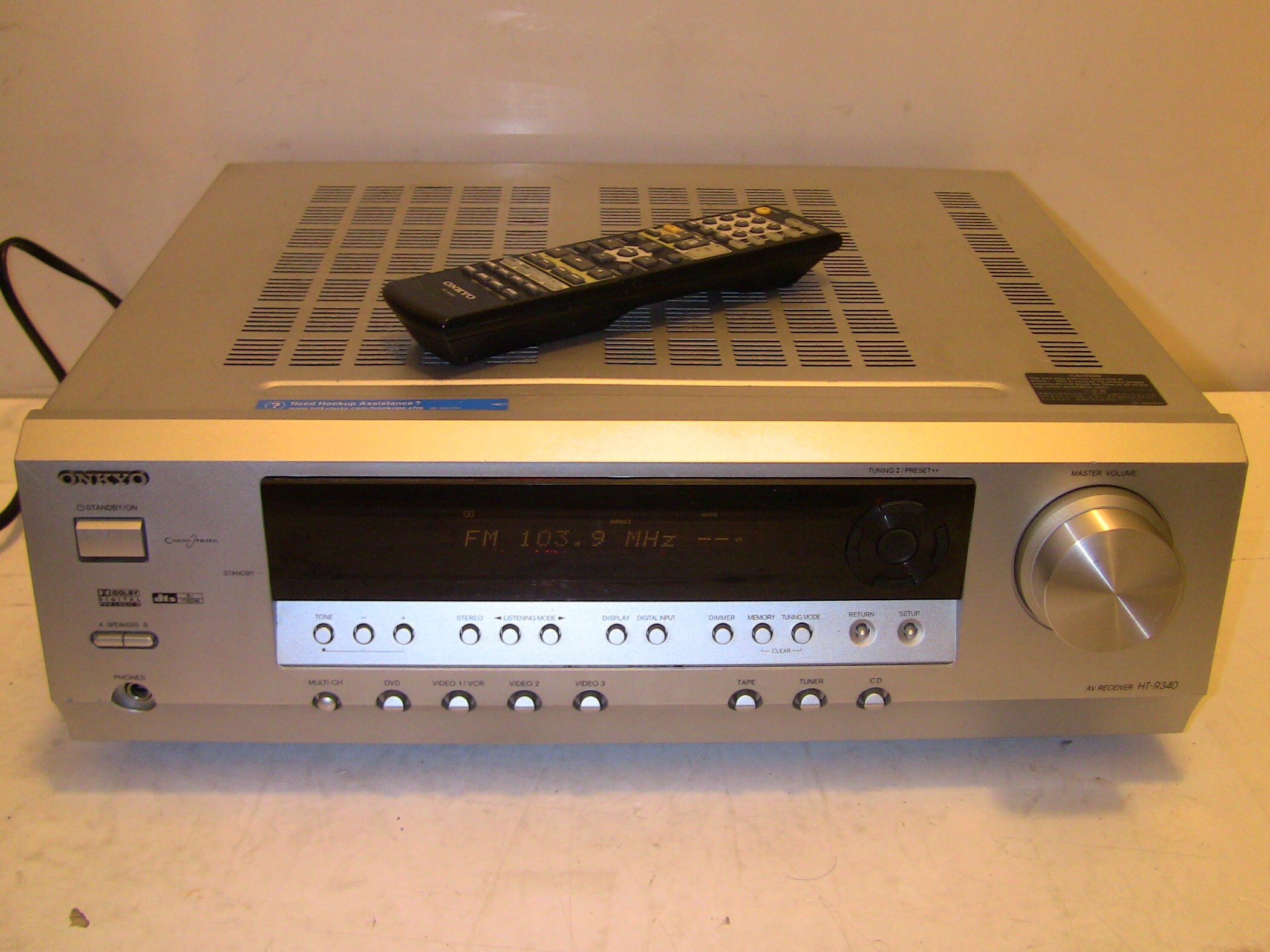 Onkyo HT-R340 Dolby Digital Pro Logic 