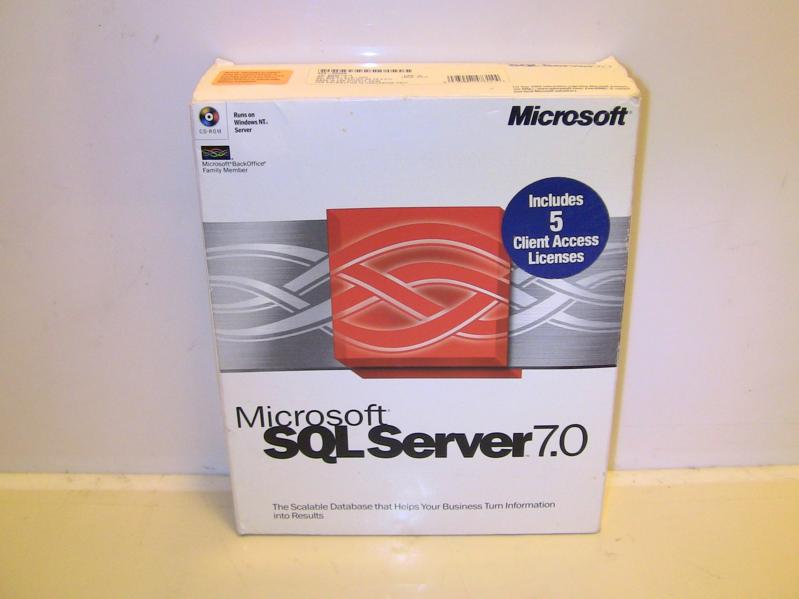 Windows NT Cd Software Microsoft SQL Server 7.0 w/ 5 Client Etsy